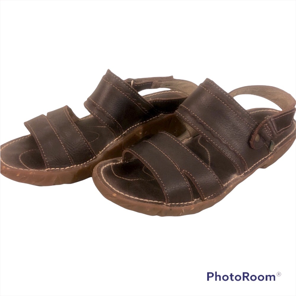 El Naturista Brown Leather Sandals